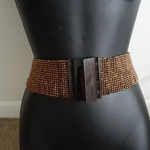 Brown beady belt